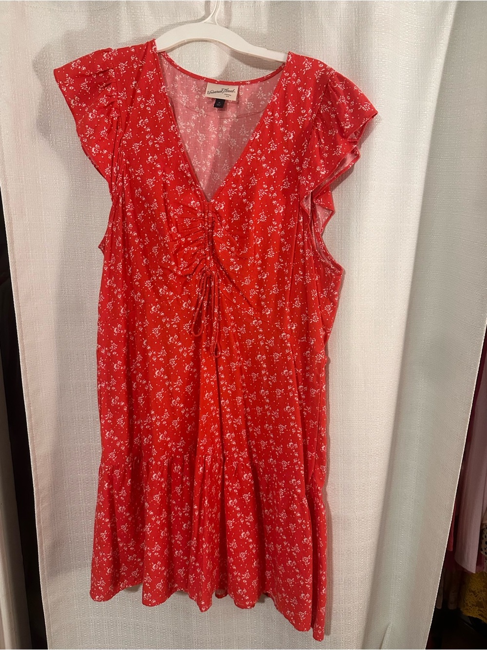 Universal Thread Red Floral V-Neck Summer Dress